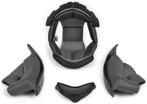 Scorpion EXO-R320 Kwikwick 2 Kit de forro y almohadilla para mejillas accesorios para casco de motocicleta de calle, color negro/pequeño