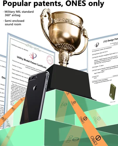 Miniatura 2 de ONES Funda transparente para iPhone 8 Plus/7 Plus, funda delgada de silicona TPU suave, funda protectora militar contra caídas para teléfono