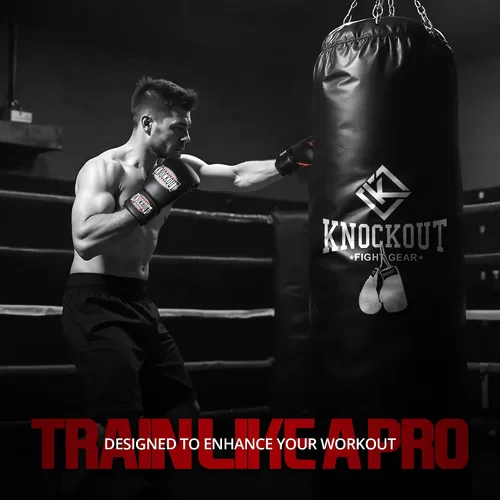 Miniatura 5 de Guantes de Boxeo de Gel Knockout para Hombres y Mujeres - Entrenamiento Profesional de Sparring, Cuero Maya Hide Muay Thai MMA Kickboxing, Guantes