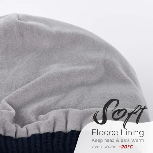 Miniatura 43 de FURTALK Gorros de invierno para mujer, con forro polar, gorro de punto holgado y cálido, gorro de esquí