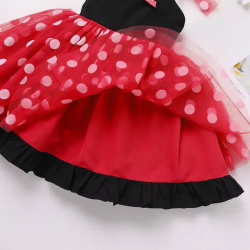Miniatura 5 de Vestido tutú para niña, sin mangas, fruncido, vestido de verano con lentejuelas brillantes, lunares, estrellas, princesa, vestido de tul