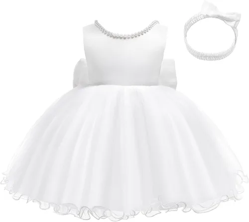 Miniatura 3 de LZH Vestido de encaje con volantes y espalda descubierta para la cabeza, vestido de flores con lazo, fiesta de boda, Rojo 1