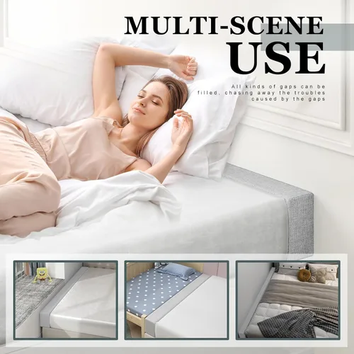 Miniatura 7 de Extensión de colchón, relleno de espacio entre cabecero y colchón o pared, almohada de cabecero de espuma de alta densidad con funda extraíble