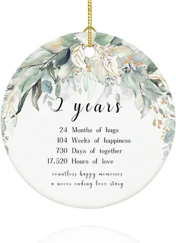Miniatura 15 de Adorno de Primer Aniversario 2025, Regalos de Primer Aniversario Sr. y Sra. para Pareja, Aniversario de 1 Año para Ella, Regalos de Recuerdo