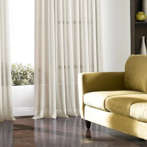 Miniatura 4 de Curtainworks Soho - Cortina de gasa transparente con ojales, 59 x 63 pulgadas, ostra