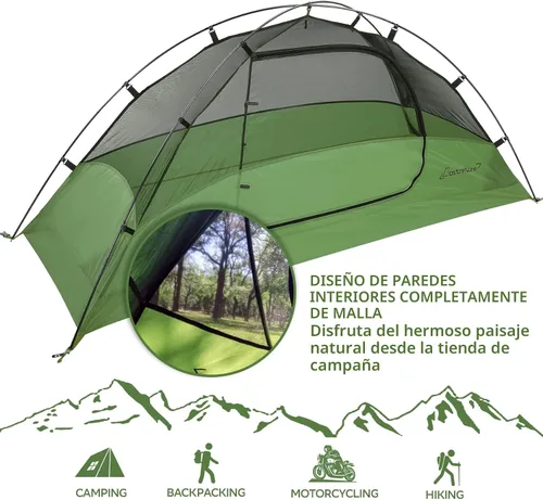Miniatura 7 de Clostnature Tienda de Campaña Ligera para Mochileros – Tienda de campaña ultraligera para mochileros de 1/2/3/4 personas, tienda de campaña