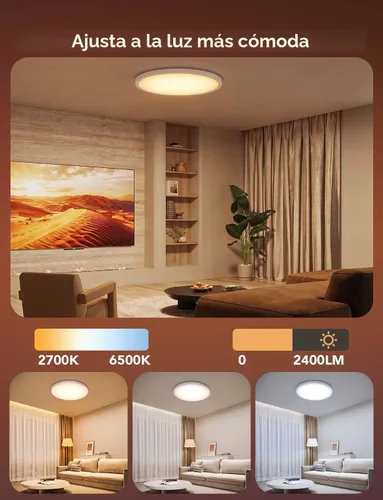 Miniatura 3 de Govee Luz de Techo Inteligente, Lámpara de Techo LED RGBIC, Lámpara de Montaje Empotrado de 2400LM, Colores DIY, Funciona con Alexa, Luces de Blanco