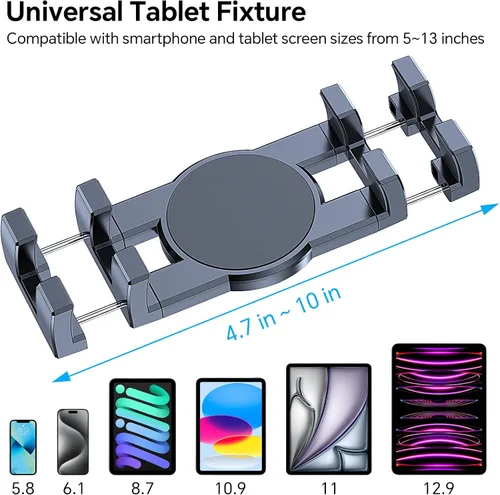 Miniatura 7 de Soporte para tablet para coche, soporte para iPad para coche【Parabrisas+Salpicadero】Ventosa para iPad para camión Soporte【360° 】Soporte para tablet