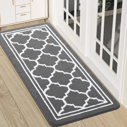 Miniatura 25 de Buganda Alfombra para Puerta Interior, Felpudo Resistente a la Suciedad y Absorbente, Antideslizante, Alfombras de Perfil Bajo para Entrada Marrón