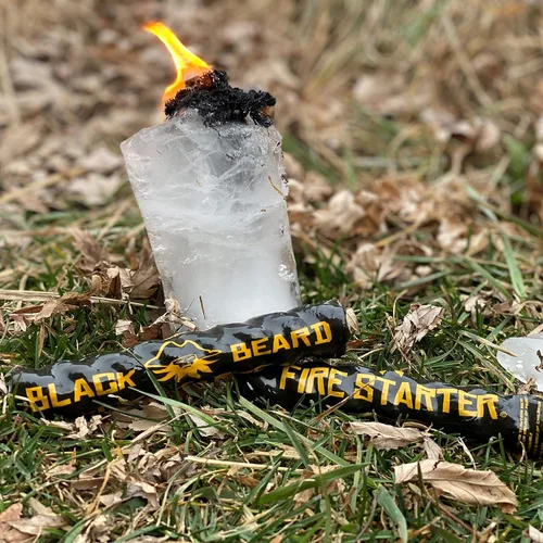 Miniatura 3 de Black Beard Fire Starter Cuerda (1 cuerda) Arrancador de fuego 100% resistente a la intemperie para fogatas Puede encender más de 50 fuegos