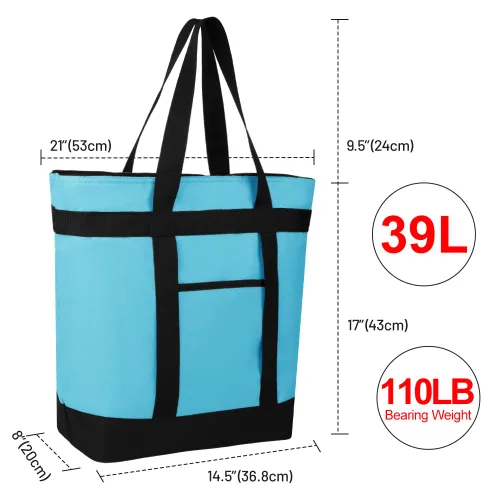 Miniatura 3 de Bolsa tote reutilizable aislada para compras de comestibles para mujeres/hombres, bolsa de entrega de pizza/comida para mantener los alimentos