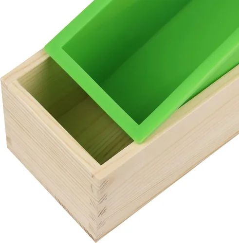 Miniatura 3 de Paquete de 6 moldes para pan de jabón de 42 onzas, moldes de jabón para hacer jabón con cajas de madera, los moldes de barra de jabón se pueden