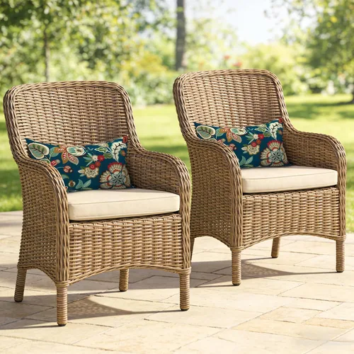 Miniatura 459 de Juego de 2 almohadas para exteriores de 16 x 16 pulgadas, repelentes al agua con interiores, para muebles de patio, hogar, jardín, geometría bohemia