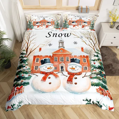 Miniatura 25 de Funda de edredón de Papá Noel, juego de ropa de cama para niños, funda de edredón de flores rosas para decoración de habitación de niños y niñas