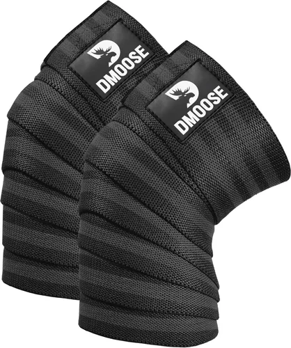 Miniatura 14 de DMoose Fitness Rodilleras para levantamiento de pesas (par) rodilleras de 78 pulgadas para apoyo articular, sentadillas y levantamiento de potencia