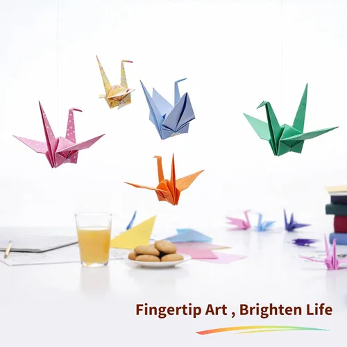 Miniatura 6 de Papel de origami cuadrado de 6 pulgadas, 500 hojas, 20 colores vivos, doble cara para niños y adultos, proyectos de arte y manualidades