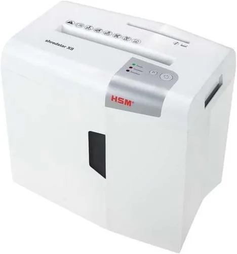 HSM Shredstar X8, trituradora de papel de 8 hojas, corte cruzado, capacidad de 4.8 galones con ranura separada para CD, color blanco | HSM1044W