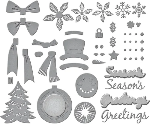 Miniatura 4 de Spellbinders Suzanne Hue - Troqueles grabados para coronas navideñas S6-219