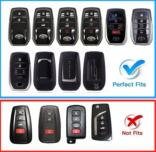 Miniatura 3 de Funda para llavero RAV4 Prime 2021, TPU suave compatible con Toyota Venza, Land Cruiser 2019, prado, Hilux, Fortuner, cubierta de corona (rosa)