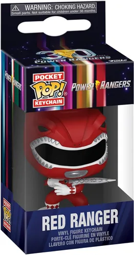Miniatura 2 de Funko Pop! Llavero: Mighty Morphin Power Rangers 30 Aniversario - Red Ranger