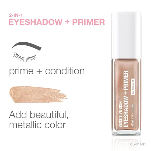Miniatura 5 de Neutrogena Sombra de Ojos para Piel Sensible + Primer, una Sombra de Ojos Metálica 2 en 1 de Larga Duración para Piel Sensible con Pro-Vitamina B5