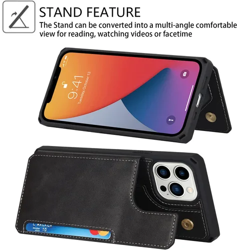 Miniatura 5 de Cavor Funda para iPhone 11 Pro Max con tarjetero y tarjetero, funda tipo cartera con tarjetero para tarjetas de crédito para iPhone11ProMax, funda