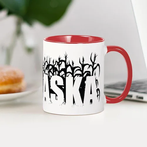 Miniatura 94 de CafePress I Love Nebraska Taza de café de cerámica de 11 oz (11.0 fl oz)
