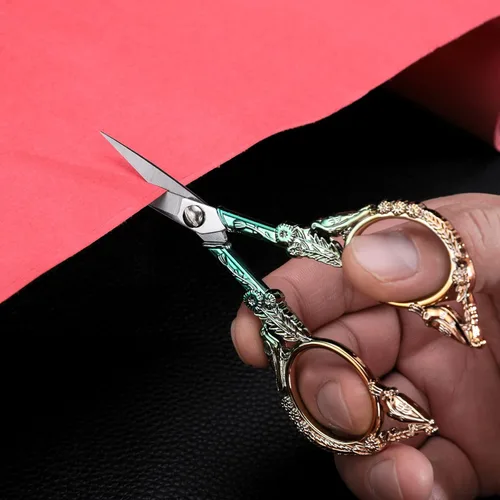 Miniatura 6 de YOUGUOM Tijeras de bordado, tijeras de coser de punta afilada para manualidades, punto de cruz, labores de aguja, obras de arte, tejer, enhebrar