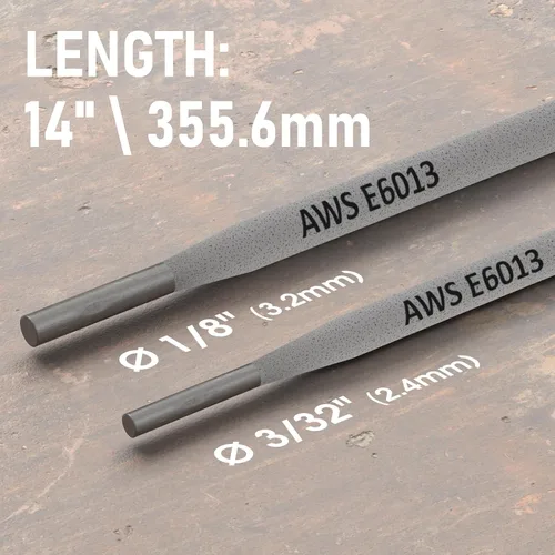 Miniatura 2 de YESWELDER E6013 3/32"(2.5lb)+1/8"(2.5lb) Varilla de Soldadura de Electrodos de Barra de Acero al Carbono, Varillas de Soldadura de Especificación