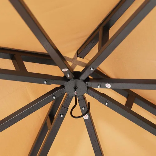 Miniatura 3 de ABCCANOPY Gazebos para patios 8x8 - Gazebo con marco de acero para exteriores para césped, patio trasero, jardín y terraza (beige)