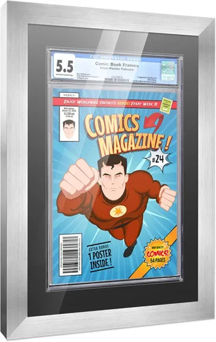 Miniatura 104 de Marco de cómic con paspartú para 8 CGC, CBCS o PGX Graded Comics - Marco de cómic blanco para cómics de 8.125 x 13 pulgadas Marco blanco