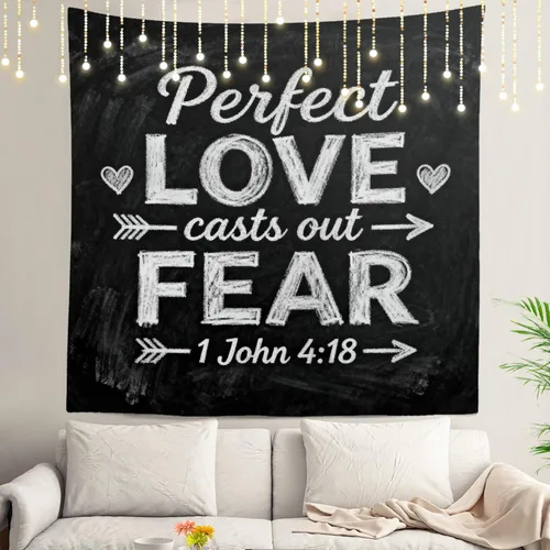 Miniatura 78 de Shrahala Tapiz de pared cristiano con palabras blancas, palabras de Navidad, escuela, Jesús, Biblia, adoración de la Biblia, tapiz grande