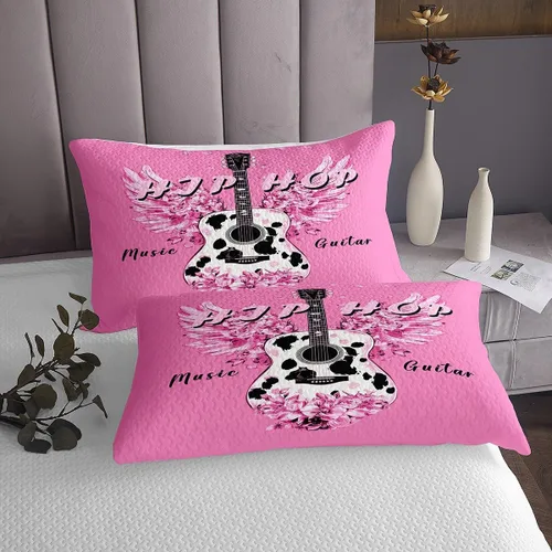 Miniatura 21 de Castle Fairy Cowboy Boots Bedspread Twin Size Bohemia Musical Guitar Coverlet Set Boys Bedroom Present Western Rustic Cowgirl Decor Bedding Set