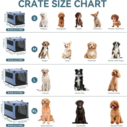 Miniatura 2 de PETSFIT Jaula portátil suave de 26 pulgadas para perros – Marco resistente en espiral patentado, perrera plegable para perros pequeños, 3 puertas