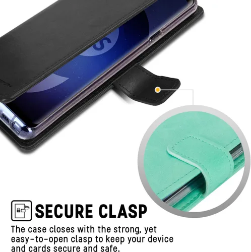 Miniatura 3 de GOOSPERY Blue Moon Wallet para Samsung Galaxy Note 8 Case (2017) Funda de cuero con tapa (Negro)