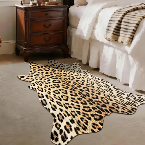 Miniatura 28 de BENRON Alfombra Premium de Piel de Vaca Sintética, Estampado de Vaca, Alfombras Rústicas Occidentales para Sala de Estar y Dormitorio, Pieles