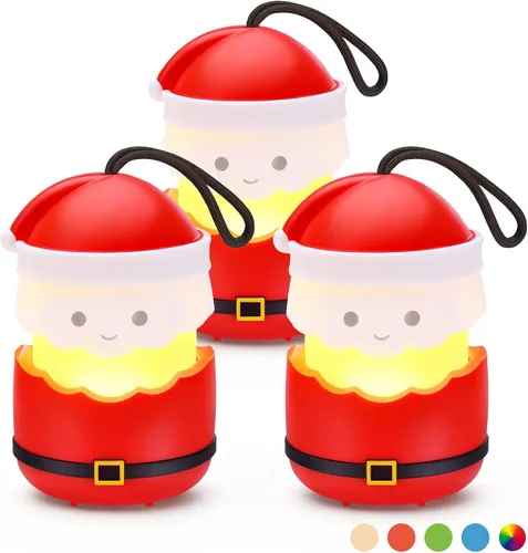 Miniatura 11 de Paquete de 3 faroles para árbol de Navidad de EverBrite para regalo de Navidad, 5 modos de luz, regalos de decoración navideña para mujeres