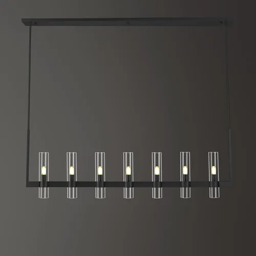 Miniatura 12 de Candelabro de 12 Luces de Latón Redondo 36" Candelabros de Rueda de Vagón de 91 cm para Fijo de Iluminación de Comedor Tubo de Vidrio Transparente