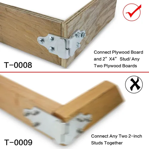 Miniatura 6 de Estante de Remolque Utilitario de 8 Piezas con Paneles Laterales de Madera, Pestillo de Puerta de Cama de Estacas, Conector de Esquina, Cuerpo