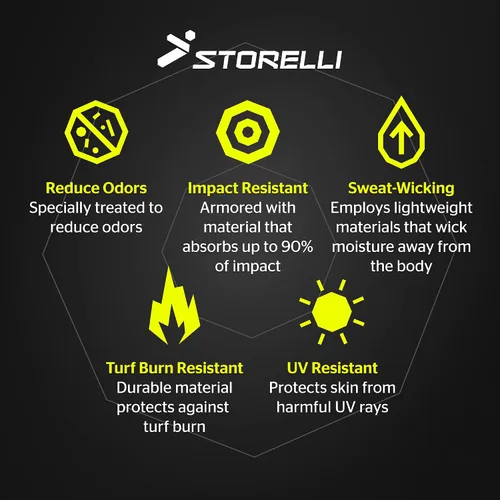 Miniatura 4 de Storelli ExoShield Goalkeeper 34 Pants, High-Impact Protection, Sweat-Wicking, UV-Resistant Athletic Bottoms for Soccer