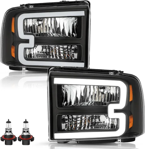 Miniatura 11 de TUSDAR Juego de montaje de faros delanteros para Ford F250 F350 F450 F550 Super Duty 2005-2007 / Ford Excursion 2005 lado del conductor