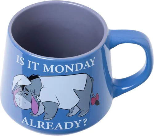 Miniatura 3 de Silver Buffalo Disney Winnie the Pooh Is It Monday Already With Eeyore - Taza de cerámica cónica, 18 onzas
