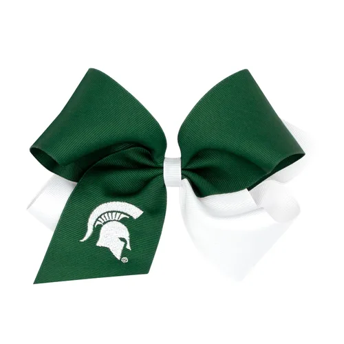 Miniatura 32 de Divine Creations - Lazo para el pelo de dos tonos para niñas con temática universitaria para el día del juego, por Wee Ones en un clip WeeStay