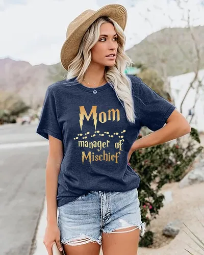 Miniatura 2 de Camiseta divertida para mujer, camiseta de gerente de travesuras, camiseta fantástica para mamá, mago, camiseta mágica para el día de la madre