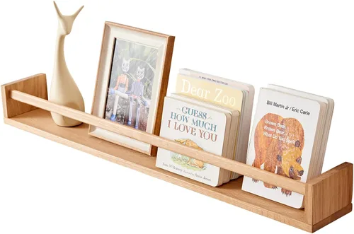 Miniatura 7 de Estantes flotantes, estantes flotantes de roble para estantería montada en la pared, estante colgante para cocina, sala de estar, dormitorio