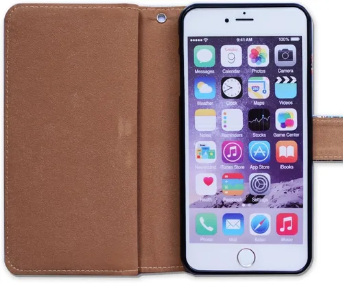 Miniatura 6 de Bcov Funda tipo cartera para iPhone 7 Plus/iPhone 8 Plus, Postal de la Torre Eiffel, funda multifuncional de piel con tapa y ranura para tarjeta