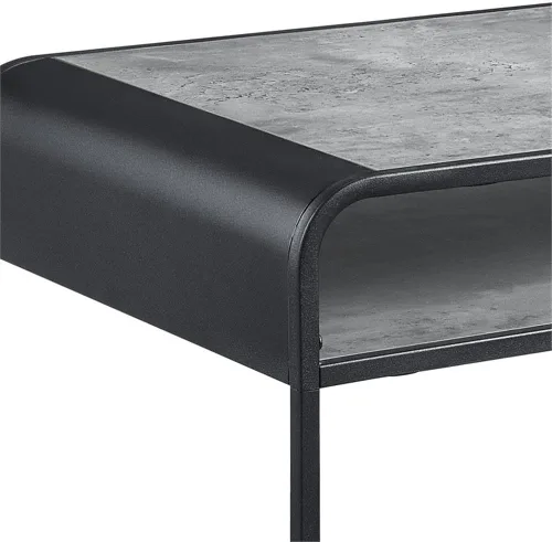 Miniatura 8 de Acme Muebles Mesa de centro rectangular con estante abierto, gris concreto y negro