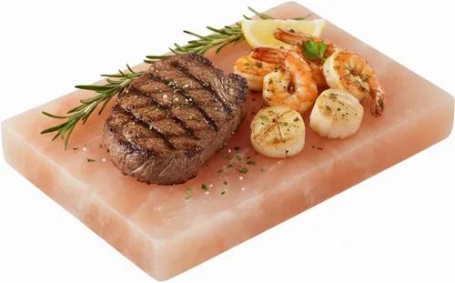Miniatura 10 de Onlyfire - Juego de platos de cocina con bloque de sal del Himalaya con bandeja de acero, 12 x 8 x 1.5 pulgadas, para cocinar, asar a la parrilla