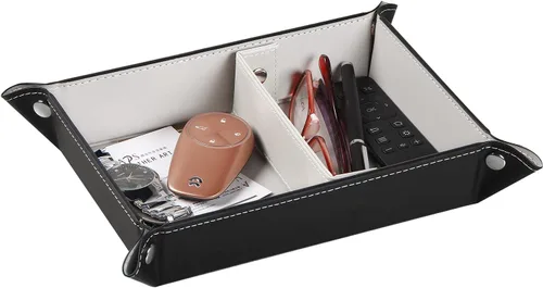 Miniatura 37 de Cuenco para llaves para hombres, soporte para entrada, mesita de noche, bandeja de valet para cosas de bolsillo, organizador de mesita de noche