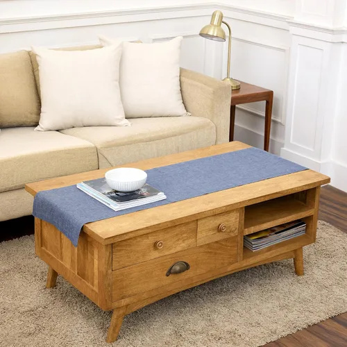 Miniatura 62 de Solino Home - Camino de mesa de lino, amarillo limón cambray, 14 x 120 pulgadas, Athena, lavable a máquina y de 100% lino europeo hecho a mano 15